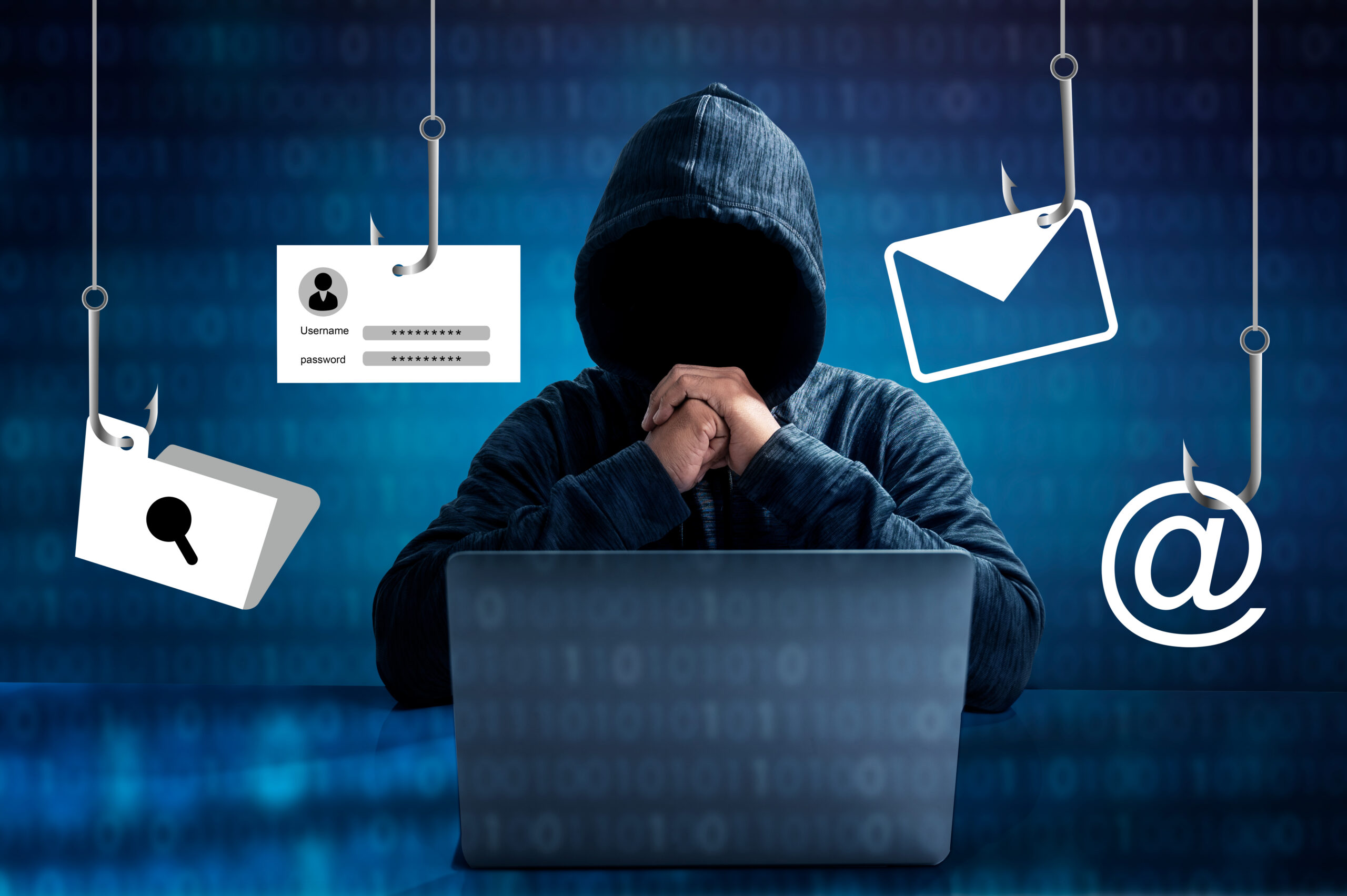 fishing rod is harvesting user data in cyberspace.