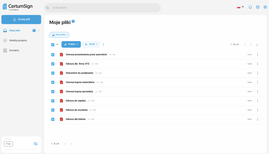 Platforma CertumSign do podpisywania dokumentów online