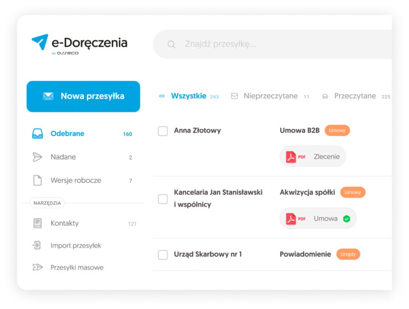 Skrzynka e-Doręczeń Certum